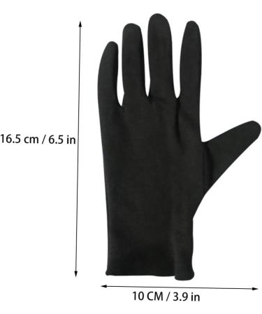 Ipetboom 12 Pairs Safety Warm Gloves Hospital Glove Examination Gloves Moisturizing Gloves Black Stretch Gloves Cotton Gloves Costume Honor Guard Gloves Moisture Wen Wan Work Coin - Buy Online on GoSupps.com
