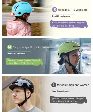 Adults and Kids Bike Helmet with Magnetic Light - Shiny Aqua Medium | Suitable for Men, Women, Youth Boys, Girls 6 Years and Up - Buy Online on GoSupps.com