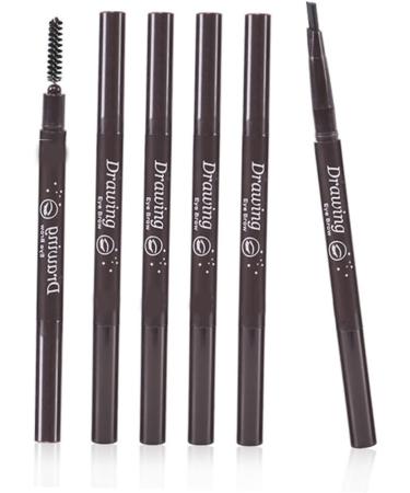 DOITOOL 3pcs 2 1 Eyebrow Brush Eyebrow Pencils Eyebrow Pencil Brush Written To Rotate Five Colors - Buy Online on GoSupps.com