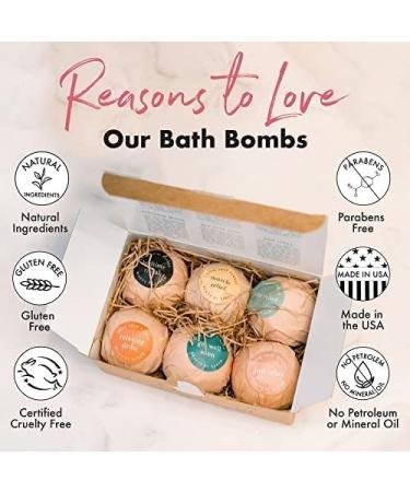 Organic USA-Made Bath Bomb Gift Set with Relaxing Aromatherapy Oils - Perfect for Women, Men & Kids - Buy Online on GoSupps.com