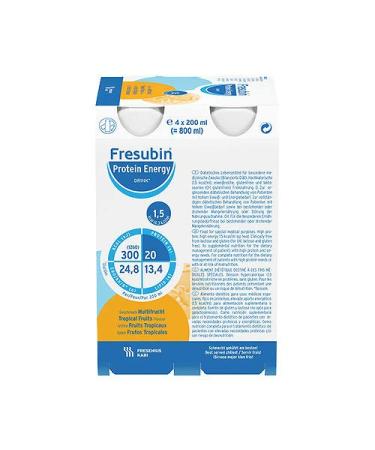 Fresenius Kabi Fresubin Protein Energy Drink Multifruit Drinking Bottle 6 x 4 x 200 ml 1 Pack (1 x 5.5 kg)