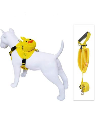 Purime Small Dog Harness Set with Leash & Backpack - Ideal for Hiking Camping & Outdoor Adventures - Yellow - Buy Online on GoSupps.com