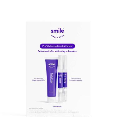 SmileDirectClub Pro Teeth Whitening Gel System Refill & Extend - Professional Strength Hydrogen Peroxide - Pain Free and Enamel Safe 3 Piece Set