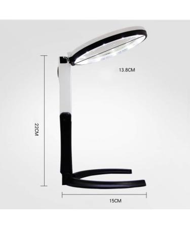 HD Multi-Function Handheld Folding Desktop Glass with LED Lights 10 Times 5 Times Old Reading Portable Extra Large Lens 100MM Made in China - Buy Online on GoSupps.com