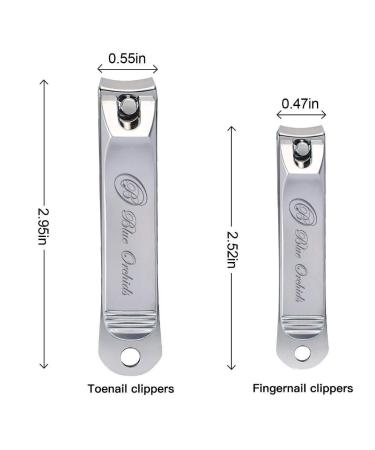 Fingernail and Toenail Clippers Set for Men and Women with Nail File and Slant Tweezers - Nail Cutter Trimmer for Toe and Finger Nails - Buy Online on GoSupps.com