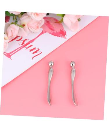 Minkissy 4PC Eye Massage Roller & Cosmetic Applicator Set Silver Eye Massager Sticks for Skin Care & Eye Cream Application - Buy Online on GoSupps.com