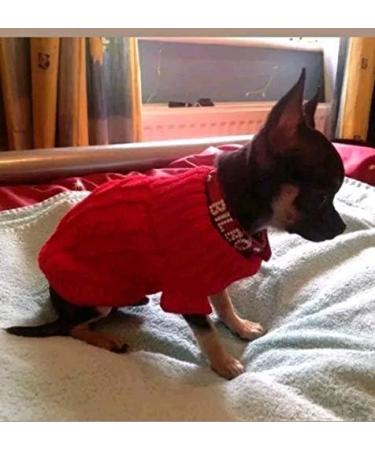 Chihuahua Clothes Puppy Dog Coat Knit Jumper Cosy Teacup Smaller Breeds XXXS Tiny Toy Miniature Dogs (XXXS RED) 3XS (Pack of 1) - RED - Buy Online on GoSupps.com