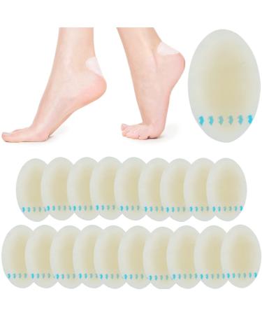 20 Pieces Blister Plasters Invisible Hydrocolloid Gel Blister Bandages Blister Cushion Pad for Fingers Toes Forefoot Heel Protector and Guard Skin (Mini-TY) (20LTY) 20TY