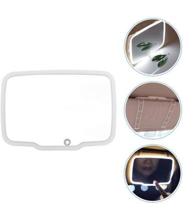 Minkissy Car Vanity Mirror Sun Shading Cosmetic Mirror Car Sunshade Mirror Car Cosmetic Mirror Automotive Visor Vanity Mirror Clip on Visor Mirror Universal Makeup Mirror Abs White - Buy Online on GoSupps.com