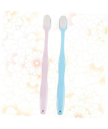 FRCOLOR 2 Pack Fur Toothbrushes - Stylish & Eco-Friendly Cleaning Design for Effective Oral Care - Buy Online on GoSupps.com