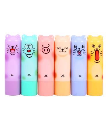 Lip Pomade Cute Animal Cartoon Lip Balm Moisturizing Lip Care Cosmetic Lipstick Lip Balmfor Women Men Kids