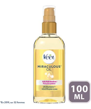 Veet - Moisturizing Miraculous Oil Post Hair Removal and Pre and Post Shave - Based on Natural Origin Oils (200ml) - Buy Online on GoSupps.com