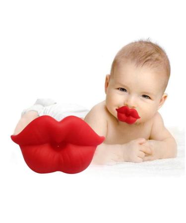 Funny Baby Pacifier - Soft Silicone Lips Cute Lip Plug for Boys & Girls | Perfect Baby Gift - Buy Online on GoSupps.com