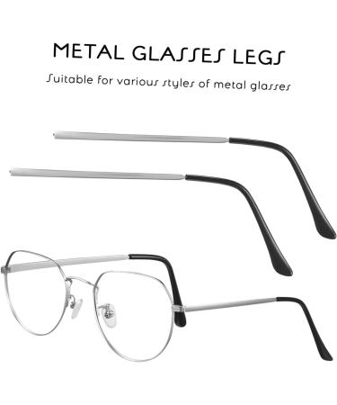 Lurrose Glasses Repair Set - 2 Pairs of Black Eyeglass Arms & Legs | Metal Sunglasses Bracket Accessories for Men & Women - Buy Online on GoSupps.com
