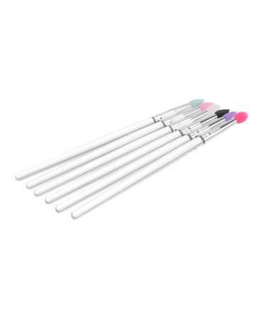NOLITOY 6pcs Eye Shadow Brush Eyeshadow Makeup Brush Makeup Sponge Lip Brush Smudger Make up Silicone Brush