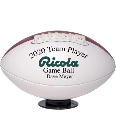 Ballstars Personalized Custom Mid 9 Inch Football | Official Size 3 | Customized Football Trophy for Coach  Dad  Any Football Fan Mid Size Football with Base - Buy Online on GoSupps.com