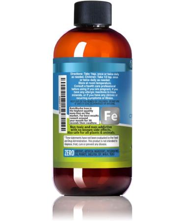 NutriNoche Pure Crystalline Liquid Iron Supplement 30 ppm - 8oz Colloidal Minerals - Buy Online on GoSupps.com