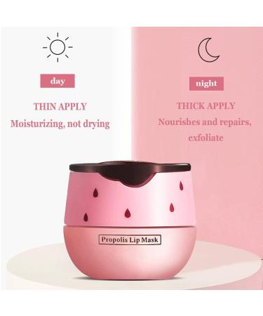 Strawberry Lip Balm & Honey Pot Lip Mask - Hydrating Propolis Lip Sleeping Mask for Dry & Cracked Lips - Nourishing Honey & Strawberry Lip Repair - Buy Online on GoSupps.com