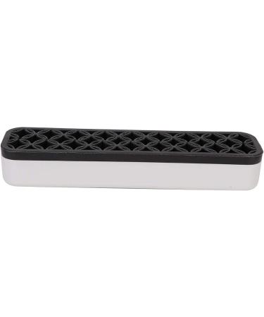Non-Toxic ABS Makeup Container Holder - 26+72 Holes Portable Brush Organizer for Salon & Beauty - Black - Buy Online on GoSupps.com