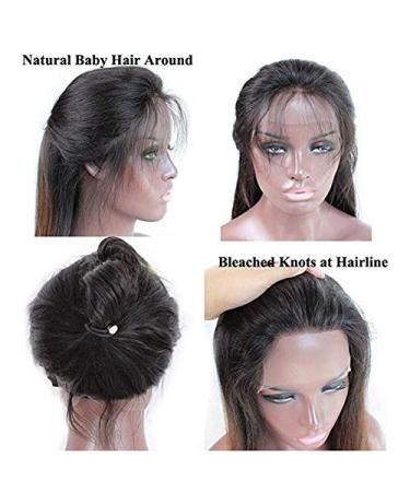 Ombre Lace Front Human Hair Wigs for Black Women - Wavy Brazilian Virgin Hair 18 Inch Long Body Wave Wig with Baby Hair - Buy Online on GoSupps.com