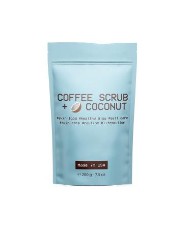 Life's Butter Exfoliating Coffee Scrub with Coconut  Natural Arabica Coffee Effective Against Cellulite  Stretch Marks  Scars and Acne | Organic Shea Butter and Sweet Almond Oil