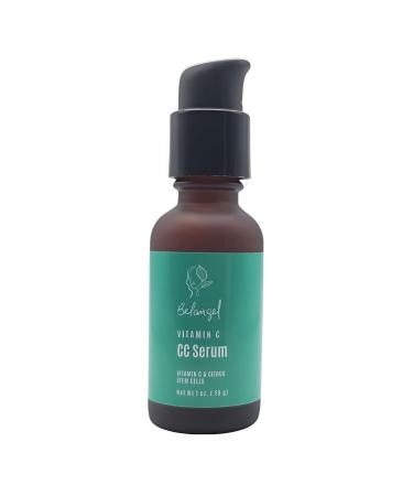 BelAngel Vitamin C CC Serum with Citrus Stem Cells Gluten & Paraben Free Vegan for Skin Toning 1 Fl. Oz.