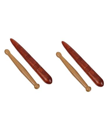 Healeved 2 sentences 2st acupuncture rod made of wood hand-foot reflex zone massage Gua SHA Zeiftift Massage board made of wood manual massage stew trigger point massage tab Net massage tab care floor 2x13cmx2PCs as shown: 2 x 2 pieces