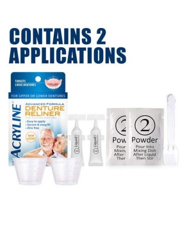 Acryline Advanced Denture Reliner - Tighten & Refit Upper & Lower Dentures - Buy Online on GoSupps.com