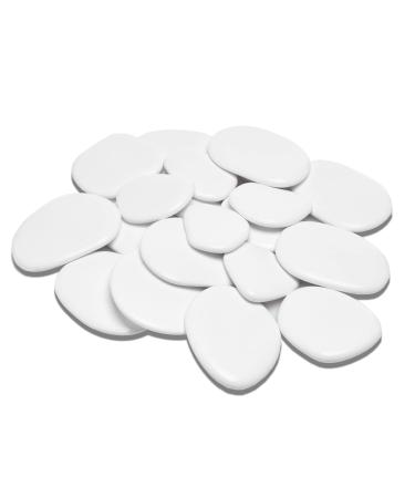 Kalapanta-decoration stones made of recycled plastic for vases painting aquariums house garden (size L 5-8 cm about 95 pieces white) 5-8 cm |About 95 pieces white