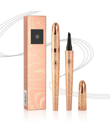 2024 Upgrade Magic Eyebrow Pencil - 3D Waterproof Microblading Eyebrow Pencil Contouring Pen 4 Tipped Precise Brow Pen Fine Stroke Microblading Eyebrow Pencil Natural Makeup (Grey)