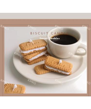 Kimko Cookies Shaped Scented Candle | Handmade Biscuit Aroma Decorative Candle for Birthdays Weddings & Meditation | Perfect Photo Prop & Mood Boosting Gift - Buy Online on GoSupps.com