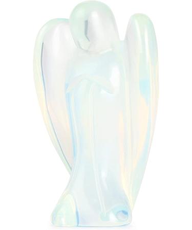 Artistone Opalite Angel Crystal Hand-Carved 2.0 Inch Healing Guardian Gemstone Statue Thanksgiving Guardian Gift Pocket Angel with Gift Box (Opalite) - Buy Online on GoSupps.com