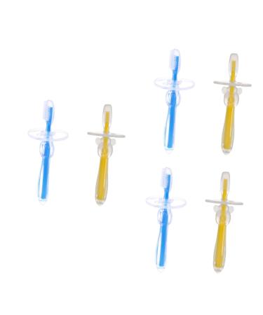 Minkissy 6 STK toothbrush toothbrushes for children toothbrush finger toothbrush for babies training toothbrush toys for toddlers toys toothbrush made of silicone earth colors