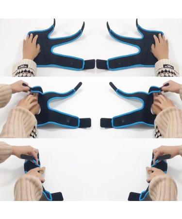Buy Trigger Finger Splint & Wrist Brace - Adjustable Hand Splints for Straightening Fingers Left & Right Black & Blue - International Shipping - Buy Online on GoSupps.com