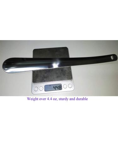 12-Inch Stainless Steel Shoe Horn - Heavy Duty Shoe Helper for Men, Women, Kids, Seniors - Buy Online on GoSupps.com