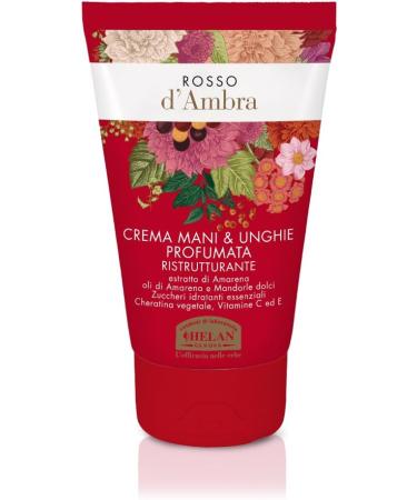 Helan Amber Red - Scented and Restructuring Hand and Nail Cream for Dry and Cracked Skin Moisturizing Cream with Antioxidant Vitamin C and Vitamin E and Repairing Sweet Almond Oil 50 ml - Buy Online on GoSupps.com