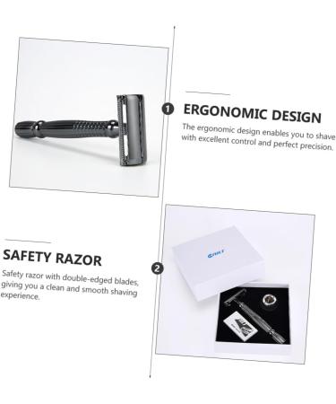 Minkissy Manual Mustache Razor Set - Women's Safety Facial Razor with Double-Edged Blades - Buy Online on GoSupps.com