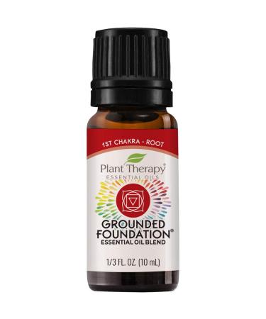 Plant Therapy Chakra 1 Grounded Foundation (Root Chakra) Essential Oil Blend 10 mL (1/3 oz) 100% Pure Undiluted Therapeutic Grade
