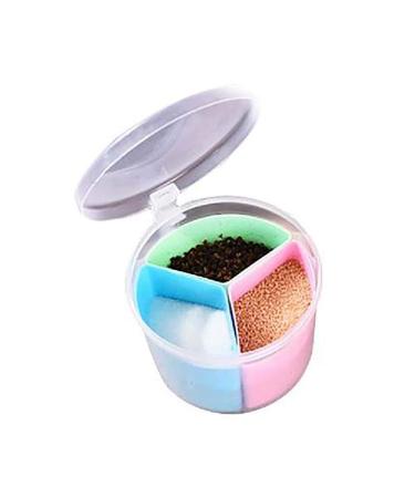 WALFREW Plastic Divided Spice Jars Creative Seasoning Spice Sugar Box Spice Box Kitchen Seasoning Accessories Jar(B)