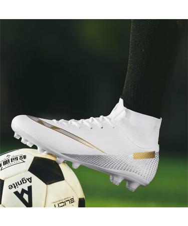 Buy Gogoup High Top Soccer Shoes for Men - Professional Spikes for Football Training & Outdoor Athletics - White 41 EU - Buy Online on GoSupps.com