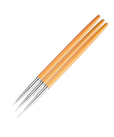 Lovenails Finelin Brush Set - 3-Piece Gold Nail Art Brushes for Detailed Designs & Paintings - Buy Online on GoSupps.com