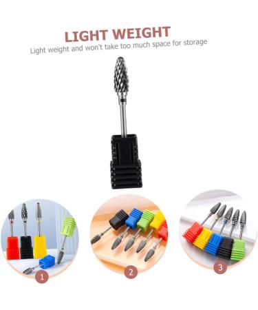 SOESFOUFU Nail Polisher Professional Nail Drill Nail Drill Tips Manicure Supplies Replacement Nail Bits Creative Nail Small Soap Russian Metal Tungsten Steel Alloy Manicure Tools 7x1.3cm As Shown 4 - Buy Online on GoSupps.com