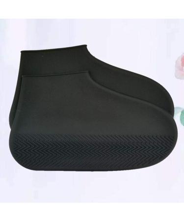 Healifty Silicone Shoe Covers - Disposable Rain Boots for Men - Black (Size S) - Buy Online on GoSupps.com
