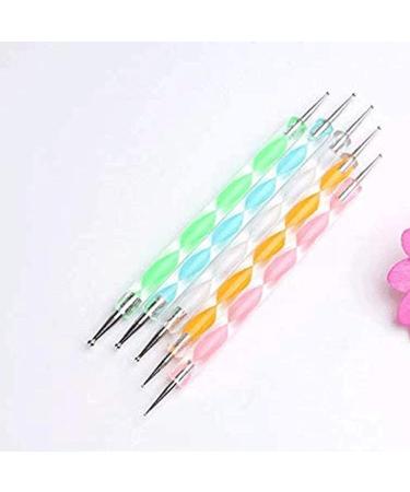 5X Colorful 2 Way Dotting Pen Tool - Professional Nail Art Tip & Dot Paint Manicure Kit for Perfect Nail Designs - Buy Online on GoSupps.com