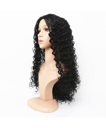 Shop Long Curly Afro Wig for Women | 23 Black Water Wave Loose Human Hair - Perfect for Cosplay Parties & Daily Wear - Buy Online on GoSupps.com