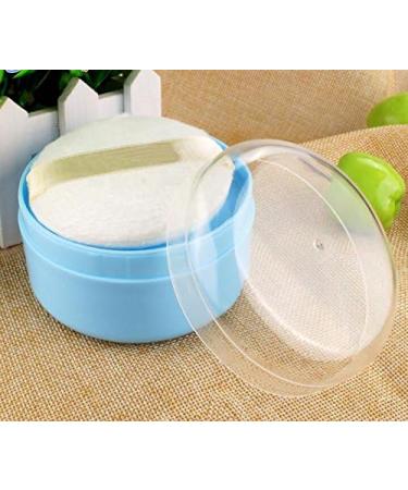 3.5'' Powder Puff Kit Container Dispenser Case | Portable Makeup Cosmetic Jar | Blue - Home & Travel - Buy Online on GoSupps.com
