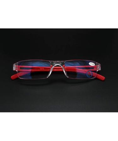Buy Kokobin Frame-less Reading Glasses | Blue Light Filter | Anti-Blue Light Visual Aid for Men & Women (+1.5 Diopter - Red) - Buy Online on GoSupps.com