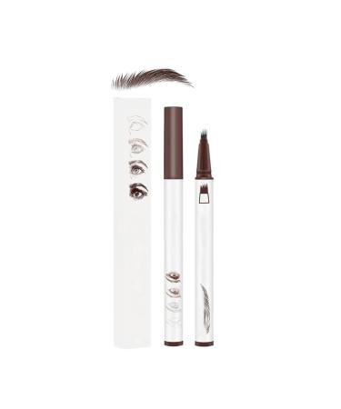 Upgrade aterproof Brow Pencil With icro-Fork Tip 3D agic Eyebrow Pencil 4-Head Split aterproof Long-lasting Eyebrow Pencil Natural Makeup Fine troke Eyebrow attoo Pencil (Brown One Size) 1 count (Pack of 1) Brown