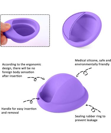 Fenyw Menstrual Disk - Reusable Soft Silicone Menstrual Disc & Tampon Alternative (Purple S+L) - Buy Online on GoSupps.com