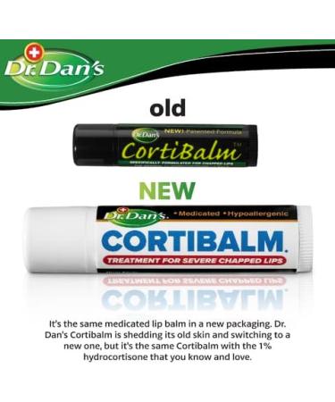 Dr. Dan's Cortibalm: Healing Lip Balm for Dry Cracked Lips - 1 Pack - Men, Women, Children - Buy Online on GoSupps.com